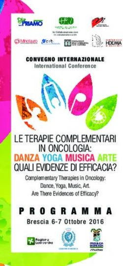 LE TERAPIE COMPLEMENTARI IN ONCOLOGIA: DANZA YOGA MUSICA ARTE