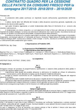 CONTRATTO QUADRO PER LA CESSIONE DELLE PATATE DA CONSUMO FRESCO PER la - Mipaaf