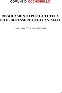REGOLAMENTO PER LA TUTELA ED IL BENESSERE DEGLI ANIMALI - COMUNE DI OCCHIOBELLO Deliberazione C.C. n. 16 del 31/01/2006