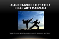 ALIMENTAZIONE E PRATICA DELLE ARTI MARZIALI - Dott Federico Cioni - Medico Specialista in Scienza dell'Alimentazione - AOU Parma