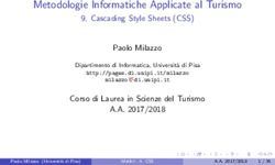 Metodologie Informatiche Applicate al Turismo - Unipi