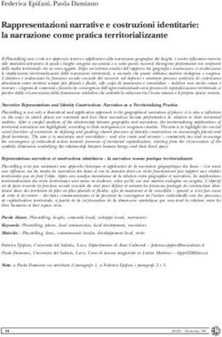 Rappresentazioni narrative e costruzioni identitarie: la narrazione come pratica territorializzante - AGEI