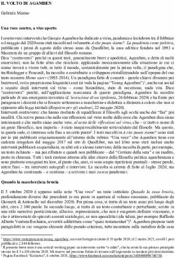 IL VOLTO DI AGAMBEN Una voce contro, a viso aperto