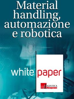 Material handling, automazione e robotica - white paper - Fondazione Ergo