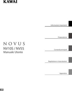 NV10S / NV5S Manuale Utente - Informazioni importanti Preparazione Comandi principali