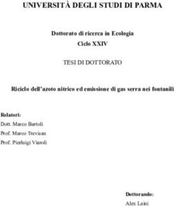 UNIVERSIT&Agrave; DEGLI STUDI DI PARMA - TESI DI DOTTORATO Dottorato di ricerca in Ecologia - CORE