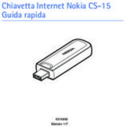 Chiavetta Internet Nokia CS-15 Guida rapida