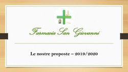 Farmacia San Giovanni - Le nostre proposte 2019/2020