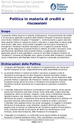 Servizi finanziari per i pazienti (Patient Financial Services) Politiche e procedure