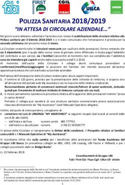 POLIZZA SANITARIA 2018/2019 - "IN ATTESA DI CIRCOLARE AZIENDALE - FISAC CGIL Gruppo UBI