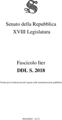 DDL S. 2018 Fascicolo Iter - Senato della Repubblica XVIII Legislatura - Norme per la limitazione del segreto nelle amministrazioni pubbliche