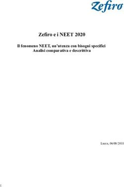 Zefiro e i NEET 2020 Il fenomeno NEET, un'utenza con bisogni specifici Analisi comparativa e descrittiva - Cooperativa Zefiro