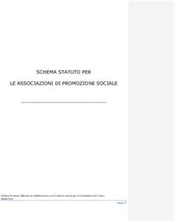 SCHEMA STATUTO PER LE ASSOCIAZIONI DI PROMOZIONE SOCIALE - C.S.V. Venezia