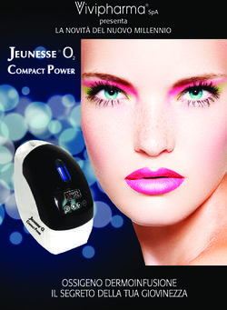 OSSIGENO DERMOINFUSIONE IL SEGRETO DELLA TUA GIOVINEZZA - LA NOVITÀ DEL NUOVO MILLENNIO
