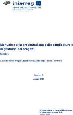Manuale per la presentazione delle candidature e la gestione dei progetti