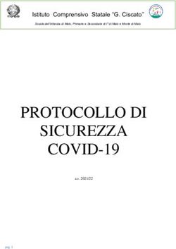 PROTOCOLLO DI SICUREZZA COVID-19 - Istituto Comprensivo Statale "G. Ciscato"
