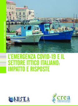 L'EMERGENZA COVID-19 E IL SETTORE ITTICO ITALIANO: IMPATTO E RISPOSTE
