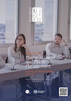 MASTER IN RETAIL AND BRAND MANAGEMENT - XVIII EDIZIONE DIGITAL & OMNICHANNEL EDITION