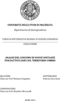 CICLO XXXIII CORSO DI DOTTORATO DI RICERCA IN SCIENZE GIURIDICHE