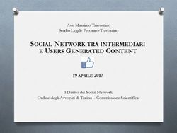 E USERS GENERATED CONTENT - SOCIAL NETWORK TRA INTERMEDIARI 19 APRILE 2017 - Ordine Avvocati Torino