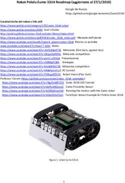 Robot Pololu Zumo 32U4 Roadmap (aggiornato al 27/1/2019)