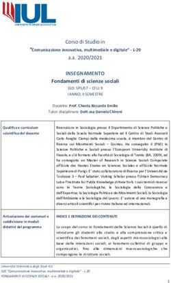 INSEGNAMENTO Fondamenti di scienze sociali - Corso di Studio in