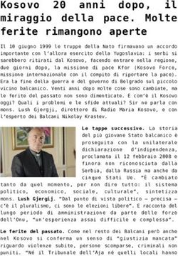 Kosovo 20 anni dopo, il miraggio della pace. Molte ferite rimangono aperte - Diocesi di Cremona