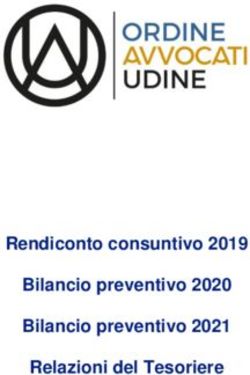 Rendiconto consuntivo 2019 Bilancio preventivo 2020 Bilancio preventivo 2021 Relazioni del Tesoriere - Ordine Avvocati Udine