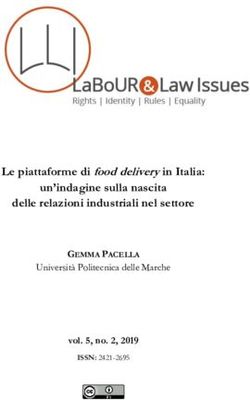Le piattaforme di food delivery in Italia: un'indagine sulla nascita delle relazioni industriali nel settore - vol. 5, no. 2, 2019 - Labour & ...