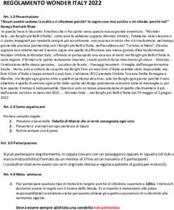 REGOLAMENTO WONDER ITALY 2022
