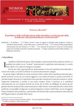 Il problema della individuazione della disciplina costituzionale della pandemia nella giurisprudenza costituzionale