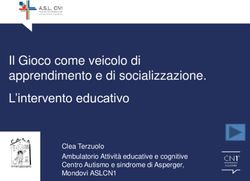 Il Gioco come veicolo di apprendimento e di socializzazione. L'intervento educativo - Clea Terzuolo Ambulatorio Attività educative e cognitive ...