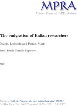 THE EMIGRATION OF ITALIAN RESEARCHERS - MUNICH PERSONAL REPEC ARCHIVE - MUNICH PERSONAL ...
