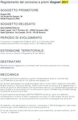 SOGGETTO PROMOTORE Gogoal SRL Via Alcide De Gasperi, 36 00036 Palestrina (RM) - Max Marketing