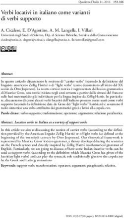 Verbi locativi in italiano come varianti di verbi supporto
