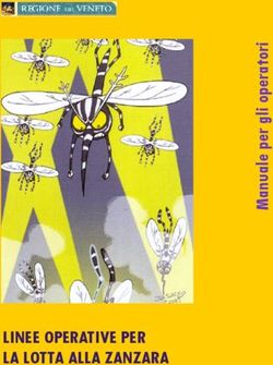 LINEE OPERATIVE PER LA LOTTA ALLA ZANZARA