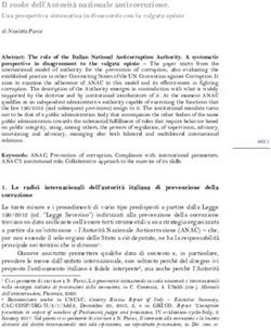 Il ruolo dell'Autorità nazionale anticorruzione - DPCE Online