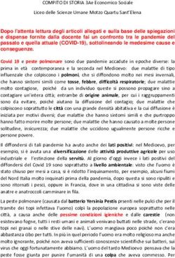 Dopo l'attenta lettura degli articoli allegati e sulla base delle spiegazioni e dispense fornite dalla docente fai un confronto tra le pandemie ...
