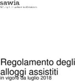 Regolamento degli alloggi assistiti - in vigore da luglio 2018 - SAWIA