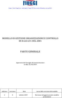 In data 25/10/2019 PARTE GENERALE - MODELLO DI GESTIONE ORGANIZZAZIONE E CONTROLLO - Acqua Fiuggi