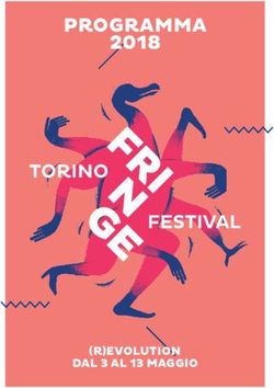 PROGRAMMA 2018 - (R)EVOLUTION DAL 3 AL 13 MAGGIO - Torino Fringe Festival