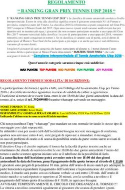 REGOLAMENTO " RANKING GRAN PRIX TENNIS UISP 2018 "
