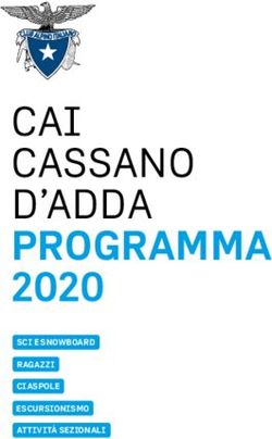 CAI CASSANO D'ADDA PROGRAMMA 2020
