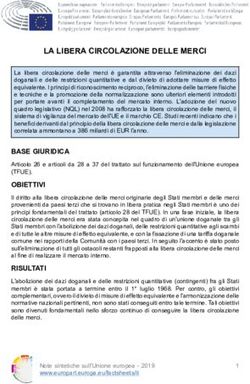 LA LIBERA CIRCOLAZIONE DELLE MERCI - Europa EU