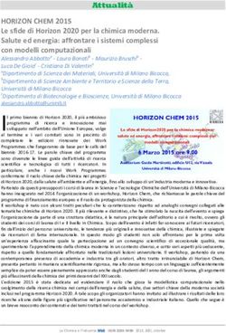 HORIZON CHEM 2015 Le sfide di Horizon 2020 per la chimica moderna. Salute ed energia: affrontare i sistemi complessi con modelli computazionali