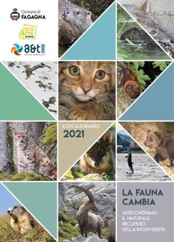 2021 LA FAUNA CAMBIA ASSECONDIAMO IL NATURALE RECUPERO DELLA BIODIVERSITÀ - Comune di Fagagna