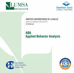 ABA Applied Behavior Analysis - MASTER UNIVERSITARIO DI I LIVELLO Anno Accademico 2018-2019 VI Edizione - Consorzio Universitario ...
