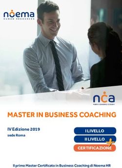 MASTER IN BUSINESS COACHING - I LIVELLO II LIVELLO CERTIFICAZIONE IV Edizione 2019 - Noema HR