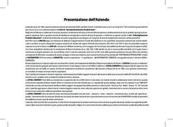Presentazione dell'Azienda