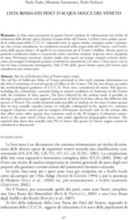 LISTA ROSSA DEI PESCI D'ACQUA DOLCE DEL VENETO